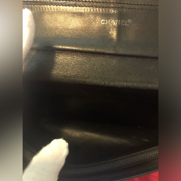 CHANEL Bifold Long Wallet Black 99’ New Travel-Line Coco Mark Nylon Leather COA - Picture 4 of 16